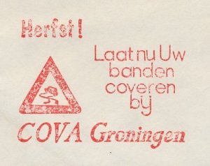 Meter cover Netherlands 1962 Autumn ! Retread your tires - Car safety - Groninge