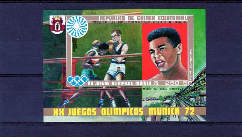 Equatorial Guinea 1972 Muhammad Ali s/s Imperforated mnh.vf