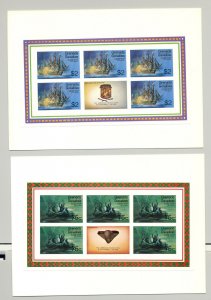 Grenada Grenadines #91-98 Bicentennial, 8v. m/s of 5 + labels imperf proofs