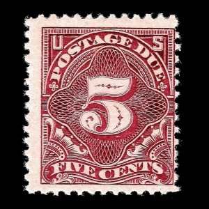 WCstamps: U.S. Scott #J34 / CV $850 / 5c Postage Due, VG, Mint OGnh