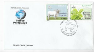 PARAGUAY 2009 EXPORTS PRODUCT COW STEVIA PLANT FAUNA  ON FDC COVER XF