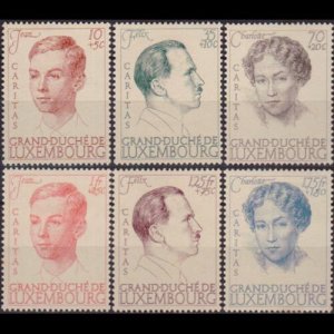 LUXEMBOURG 1939 - Scott# B98-103 Prince Jean Set of 6 LH