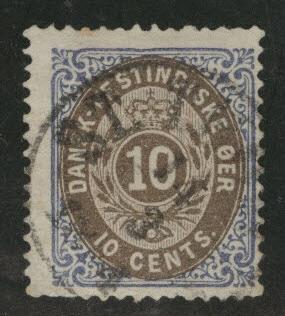 Danish West Indies DWI  Scott 10 used CV$30