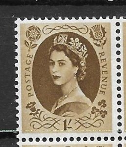 Great Britain 331 1955-7 1sh Elizabeth single MNH