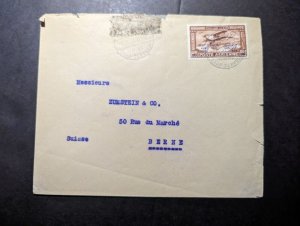 1931 Egypt Airmail LZ 127 Graf Zeppelin Cover Cairo to Bern Switzerland