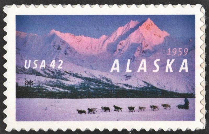 SC#4374 42¢ Alaska Statehood Single (2009) SA