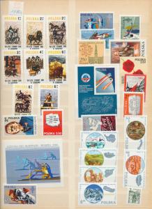 POLAND 1970s/80s Air Wildlife Pope Sheets MNH(Appx 450 Items)(RefAC1400