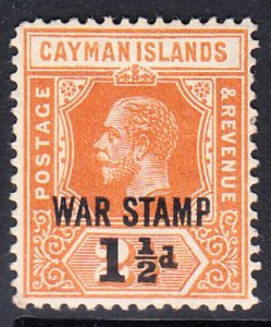 CAYMAN ISLANDS # MR 6 - Mint - Very light hinge mark - War Stamp - SG # 48