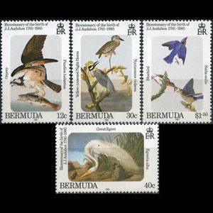 BERMUDA 1984 - Scott# 465-8 Audubon Birds Set of 4 LH