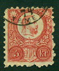 HUNGARY Sc. 9a - used, HR, thin, perf rip!