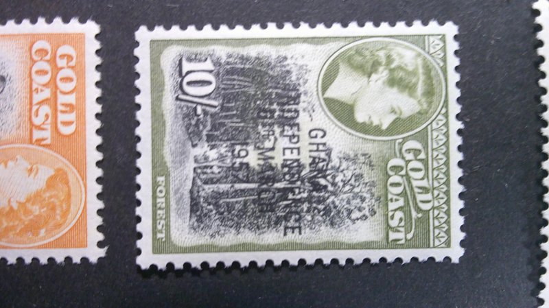 Ghana 1957 Overprints Scott# 148-159 Mint XF NH CPL set of 9