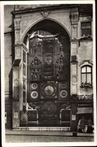 Czechoslovakia 1942 Postcard Olomouc City Astronomical Clock