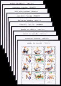 Macao Macau Street traders 10 Sheetlets WHOLESALE 1998 MNH SC#909-914