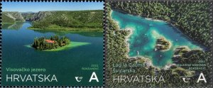 Croatia 2022 MNH Stamps Scott 1271-1272 Lakes Nature Joint Issue Switzerland