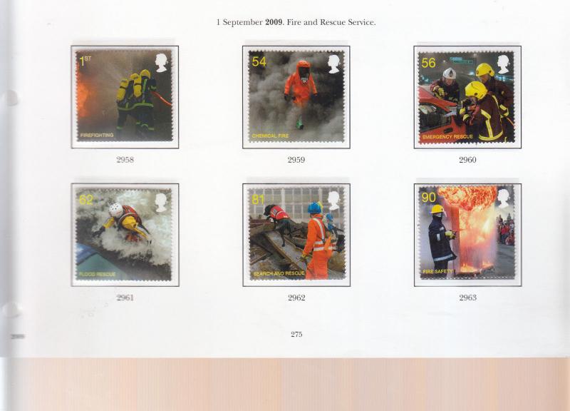 2009 FIRE AND RESCUE UMM/MNH SET SG2958-SG2963 BELOW FACE VALUE