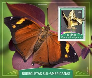 St Thomas - 2021 South American Butterflies - Stamp Souvenir Sheet - ST210528b