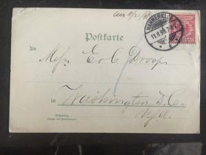1898 Hahnenklee Germany Picture Postcard Cover To Washington Dc USA Greetings