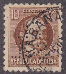 Cuba Perfin stamp