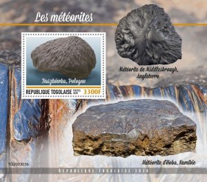 TOGO - 2020 - Meteorites - Perf Souv Sheet  - Mint Never Hinged