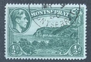 MONTSERRAT 1938 GVI  DEFINITIVE HALFPENNY SG101a  USED