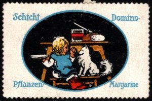 1930's Czechoslovakia Poster Stamp Schicht's Domino Vegetable Marga...