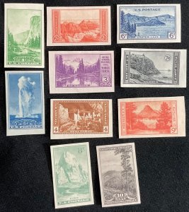 US #756-765 NGAI 10 Singles National Parks SCV $15.50 L23