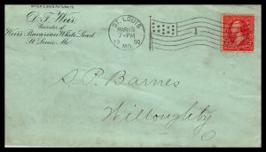 US Weir's Bavarian White Lead,St Louis,MO 1900 Flag Cancel Cover