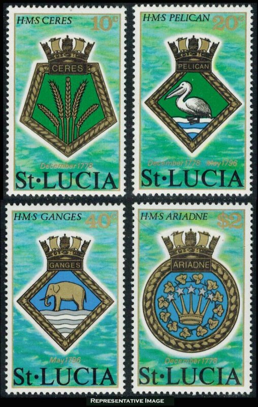 Saint Lucia Scott 405-408 Mint never hinged.