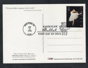 SC# 3237 - Ballet - First Day Cover