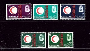 Sharjah 22-25/27 MNH 1963 Red Crescent / missing #26       (P96)