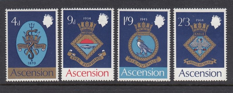 Ascension 126-9 Royal Navy Ships mnh