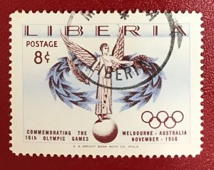 1956 Liberia Sc 360 used Godess of victory CV$.25 Lot 2044