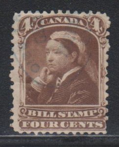 Canada, Revenue,  4c Bill Stamp (FB41) Used