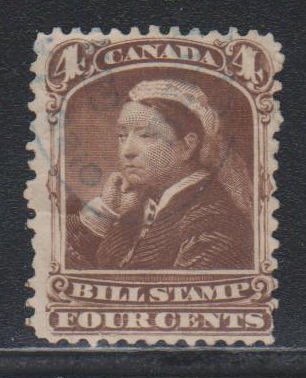 Canada, Revenue,  4c Bill Stamp (FB41) Used