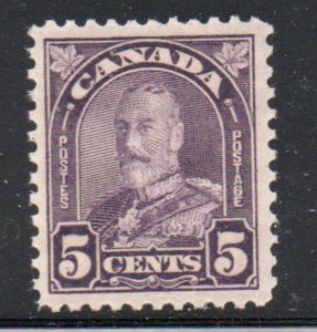 Canada Sc  169 1930 5c dull violet  George V stamp mint NH