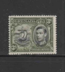 GRENADA #137 1938 3p KING GEORGE VI & SEAL OF THE COLONY MINT VF H O.G