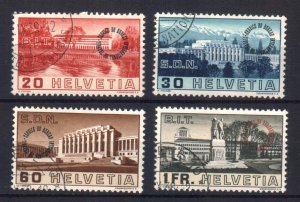 SWITZERLAND INTL. LABOR BUREAU STAMPS, 1938. Sc.#3053-3056, USED