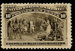 US Sc#237 1893 10c Columbian OG Mint LH