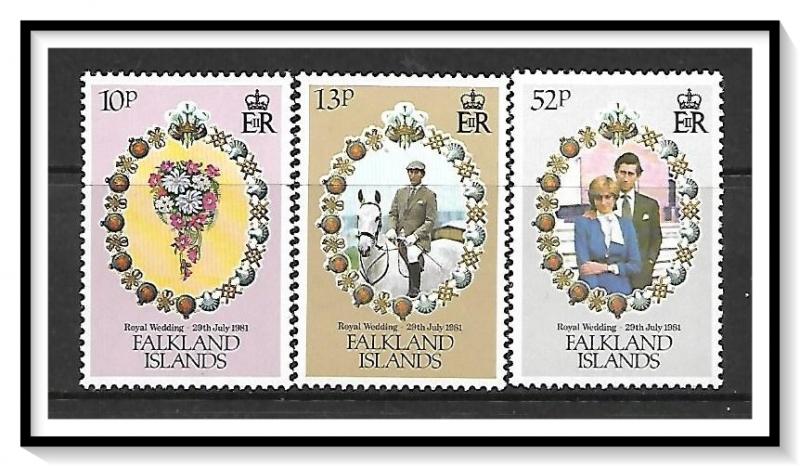 Falkland Islands #324-326 Royal Wedding Complete Set MNH