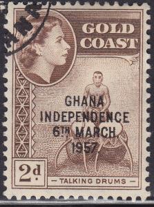 Ghana 25 USED 1958 Talking Drums 2p