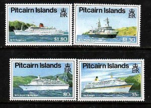 Pitcairn-Sc#350-3- id12- unused NH set-Cruise Ships-1991-