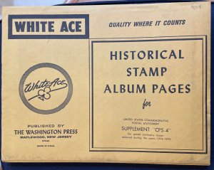 New White Ace Pages U.S. Commemorative Postal Stationary 1974-5 CPS-4 