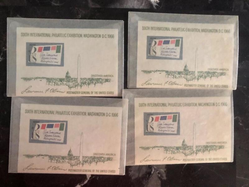 18 USA 6th INTER PHILATELIC EXHIBITION Souvenir Sheets SS 1966 5 CENT MINT MXE 