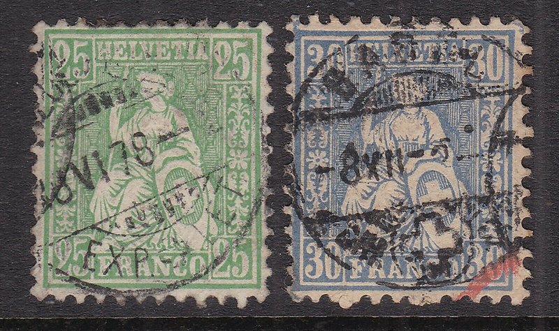 SWITZERLAND  ^^^sc#55,56   used HELVETIAS   CLASSICS x ha3365sw67 