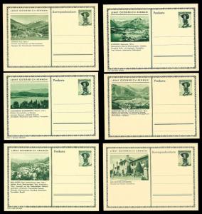 AUSTRIA (120) Scenery View Green 1 Shilling Postal Cards c1950s ALL MINT UNUSED