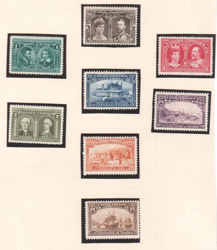 Canada #96 - #103 VF Mint Fresh Set