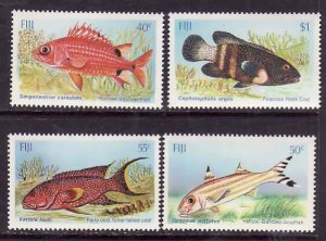 Fiji-Sc#536-9- id9-unused NH set-Marine Life-Fish-1985-