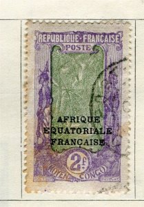 FRENCH COLONIES; CONGO 1924 early Pictorial issue used 2Fr. value