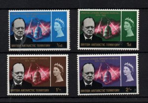 British Antarctic 1966 Churchill MNH set SG16-19 WS33885