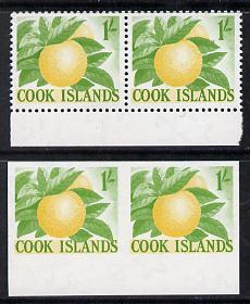 Cook Islands 1963 def 1s Oranges in unmounted mint imperf...